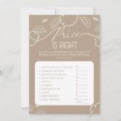 Little Piece of Heaven beige Price is Right Game  Kaart (Voorkant)