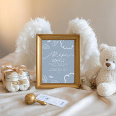Little Piece of Heaven Blue Diaper Raffle Table Kaart