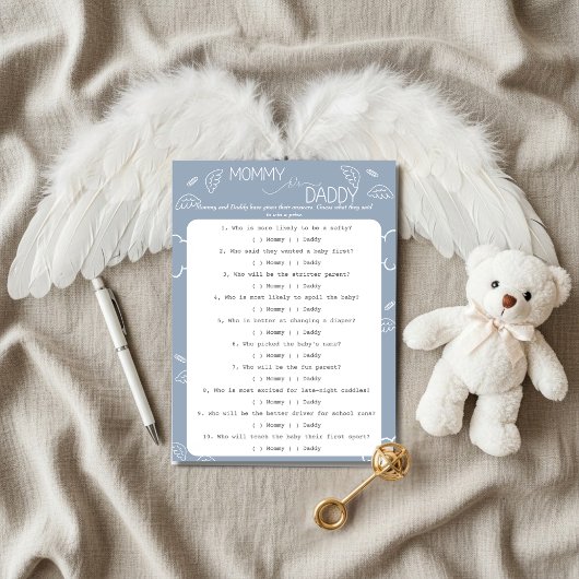 Little Piece of Heaven Blue Guess Who Game Kaart