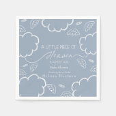 Little Piece of Heaven Blue Thank You Napkins Servet (Voorkant)