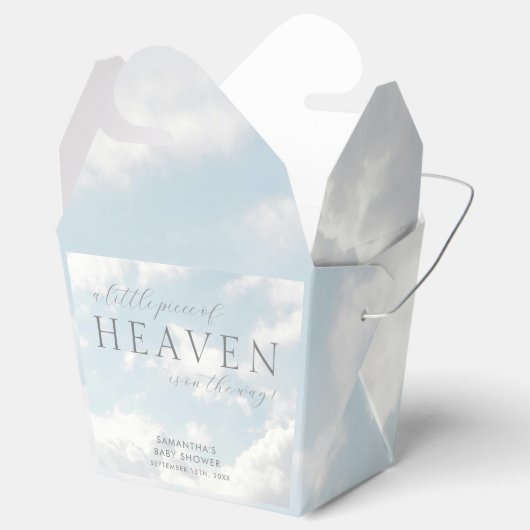 Little Piece of Heaven Clouds Baby shower Bedankdoosjes (Geopend)