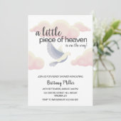 Little Piece of Heaven Clouds Dove Baby shower Kaart (Staand voorkant)
