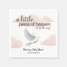 Little Piece of Heaven Clouds Dove Baby shower