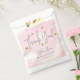Little Piece of Heaven Clouds Stars Baby shower Bedankzakje