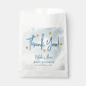 Little Piece of Heaven Clouds Stars Baby shower Bedankzakje (Voorkant)