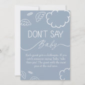Little Piece of Heaven Don't Say Baby Game Blue Kaart (Voorkant)