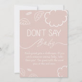 Little Piece of Heaven Don't Say Baby Game Pink Kaart (Voorkant)