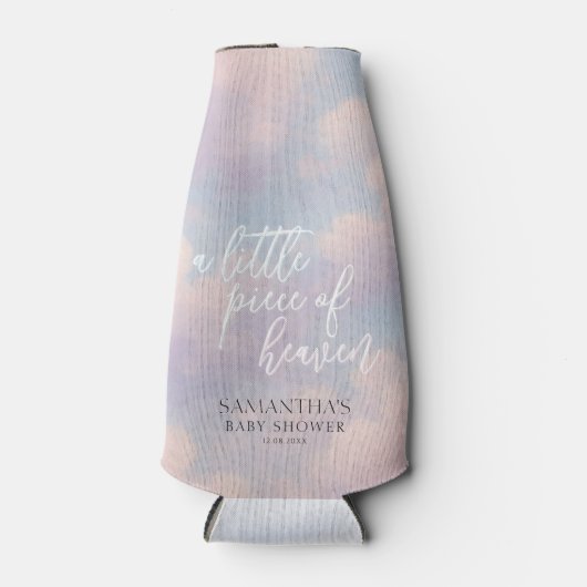 Little Piece of Heaven Modern Baby shower Flesjeskoeler (Voorkant)