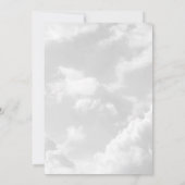 Little Piece of Heaven Modern Clouds Baby shower Kaart (Achterkant)