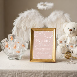 Little Piece of Heaven My Water Broke Game Pink Kaart