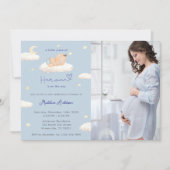 Little Piece of Heaven Photo Baby Boy Shower Kaart (Voorkant)