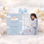 Little Piece of Heaven Photo Baby Boy Shower Kaart