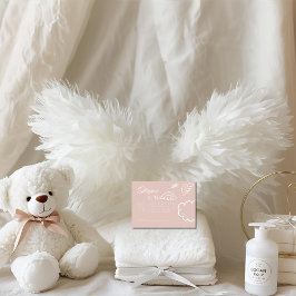 Little Piece of Heaven Pink Diaper Raffle Card Informatiekaartje