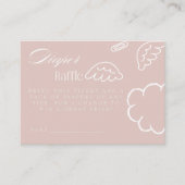 Little Piece of Heaven Pink Diaper Raffle Card Informatiekaartje (Voorkant)