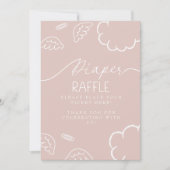 Little Piece of Heaven Pink Diaper Raffle Table Kaart (Voorkant)