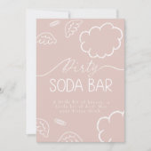 Little Piece of Heaven Pink Dirty Soda Bar Sign Kaart (Voorkant)