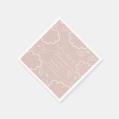 Little Piece of Heaven Pink Thank You Napkins Servet (Hoek)