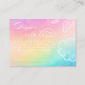 Little Piece of Heaven Rainbow Diaper Raffle Card Informatiekaartje (Voorkant)