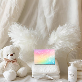 Little Piece of Heaven Rainbow Diaper Raffle Card Informatiekaartje