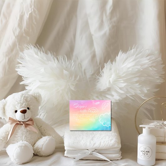 Little Piece of Heaven Rainbow Diaper Raffle Card Informatiekaartje