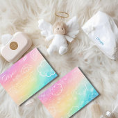 Little Piece of Heaven Rainbow Diaper Raffle Card Informatiekaartje