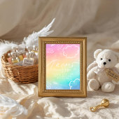 Little Piece of Heaven Rainbow Favors Table Sign   Kaart