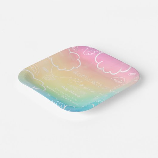 Little Piece of Heaven Rainbow Papieren Bordje (Gebogen)