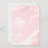 Little Piece of Heaven Roze Wolken Uitnodiging (Achterkant)