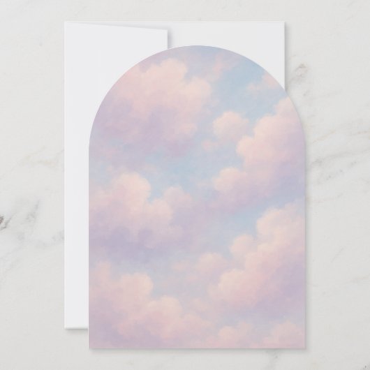 Little Piece of Heaven Whimsical Baby shower Arch Kaart (Achterkant)