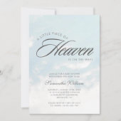 Little Piece of Heaven Wolken Baby Shower Kaart (Voorkant)