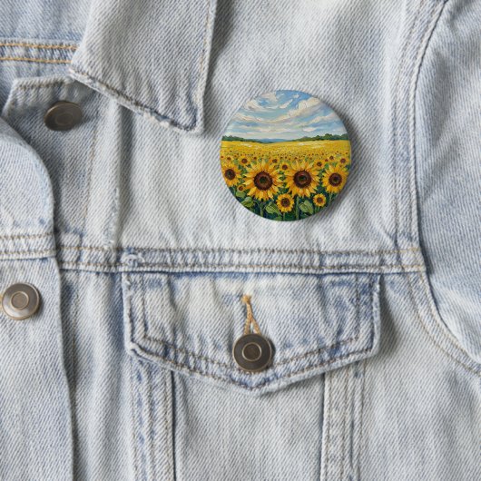 Little piece of sunshine pin ronde button 5,7 cm (In situ)