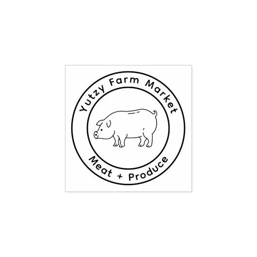 Little Pig Farm Market  Rubberstempel (Afrduk)