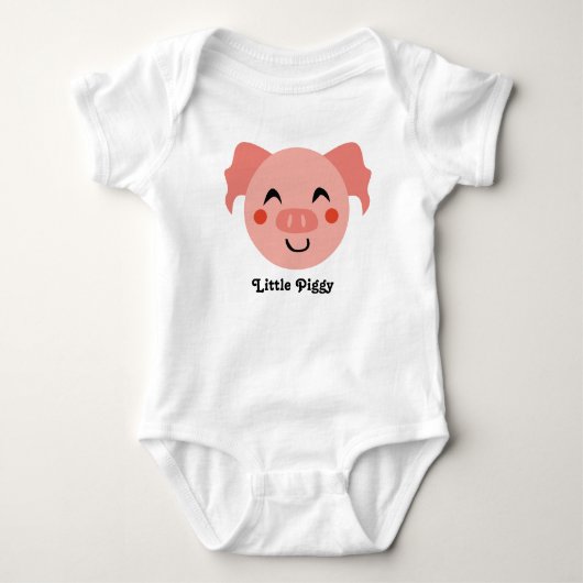 Little Pig Je kunt de kleuren veranderen & tekst P Romper (Voorkant)