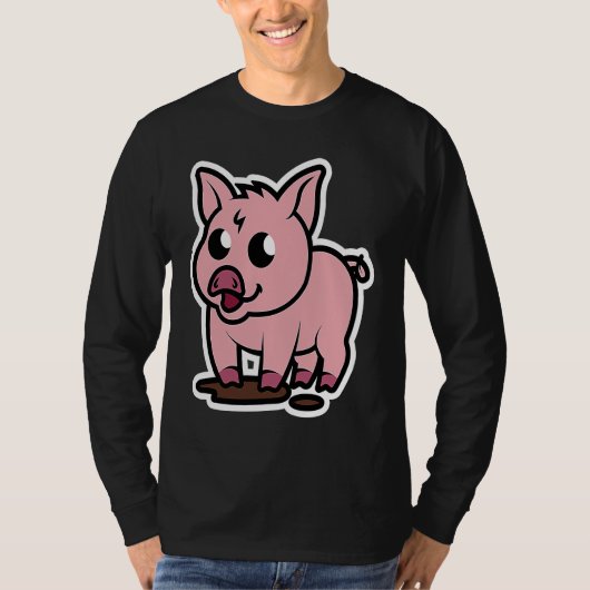 Little Pig Pet Piggy T-shirt (Voorkant)