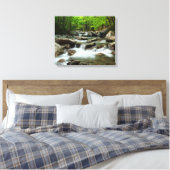 Little Pigeon River bij Greenbrier Canvas Afdruk (Insitu (Slaapkamer))