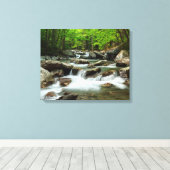 Little Pigeon River bij Greenbrier Canvas Afdruk (Insitu (Houten vloer))