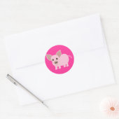 Little Piggie Ronde Sticker (Envelop)