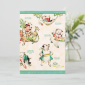 Little Piggies Invitation Kaart (Staand voorkant)