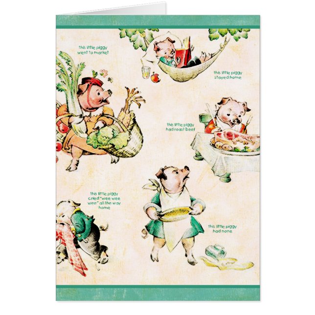 Little Piggies-kaart (Voorkant)