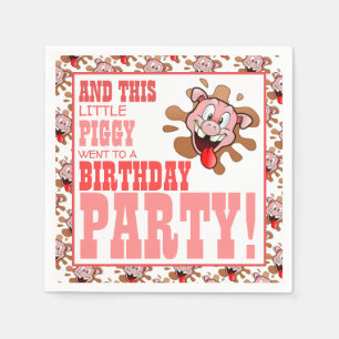 Little Piggy Birthday Party Napkin Servet