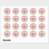 Little Piggy Birthday Party Ronde Sticker (Vel)
