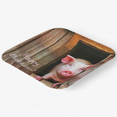 Little Piggy Happy Birthday Papieren Bordje (Gebogen)