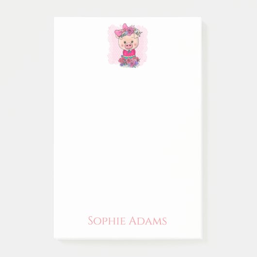 Little Piggy-laptop Post-it® Notes (Voorkant)