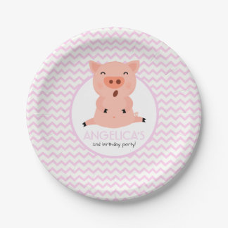 Little Piggy Party Papieren Bordje