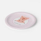 Little Piggy Party Papieren Bordje (Gekanteld)