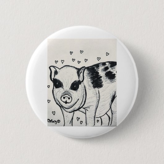 Little Piggy Ronde Button 5,7 Cm (Voorkant)