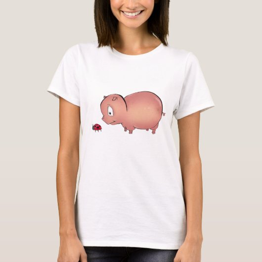 Little Piggy volgt Ladybug T-shirt (Voorkant)