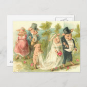 Little Piggy Wedding Briefkaart (Voorkant / Achterkant)