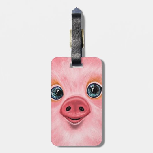 Little Piglet Bagagelabel Smile (Achterkant verticaal)