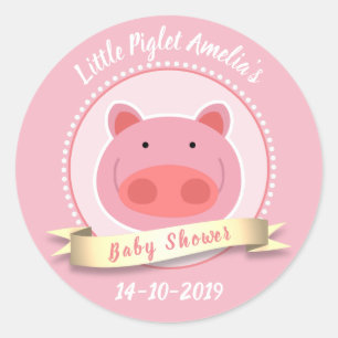 Little Piglet Ronde Sticker
